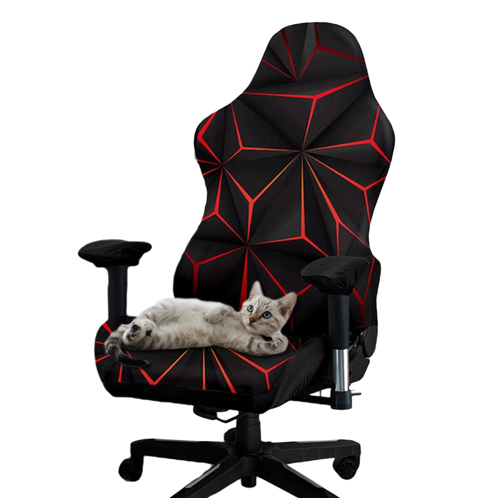 Highdi Gaming Stuhl Bezug, Jacquard Einfarbig Gamin Produktbild-Vorschau 3