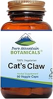 Vista 1 de Pure Mountain Botanicals uña de gato de alta potencia - 90 cápsulas kosher vegetarianas de 500mg de hierbas en polvo de uña de gato peruano