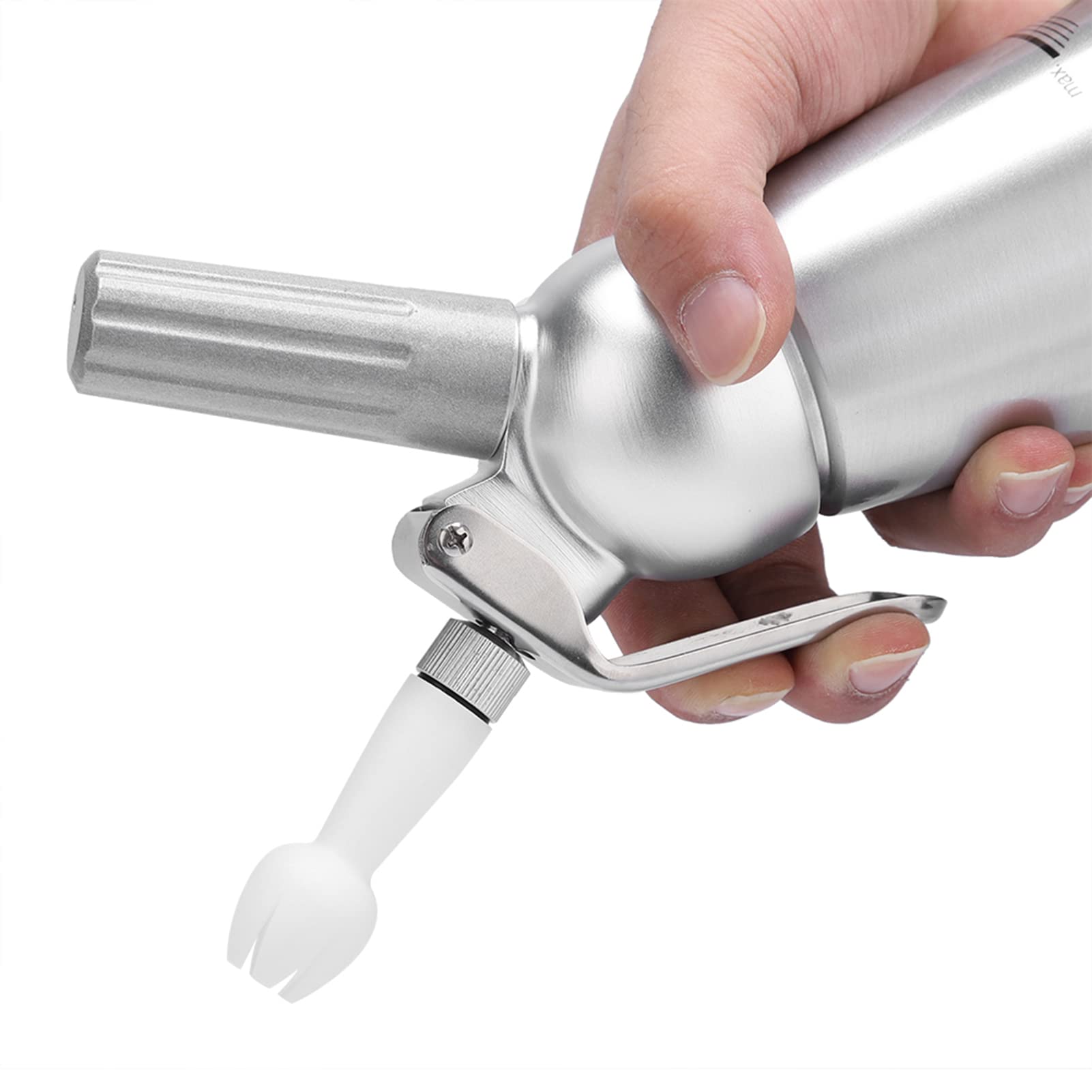 Set Sifone per Panna in Alluminio con Tre Ugelli per Casa e Bar (1000 ml)