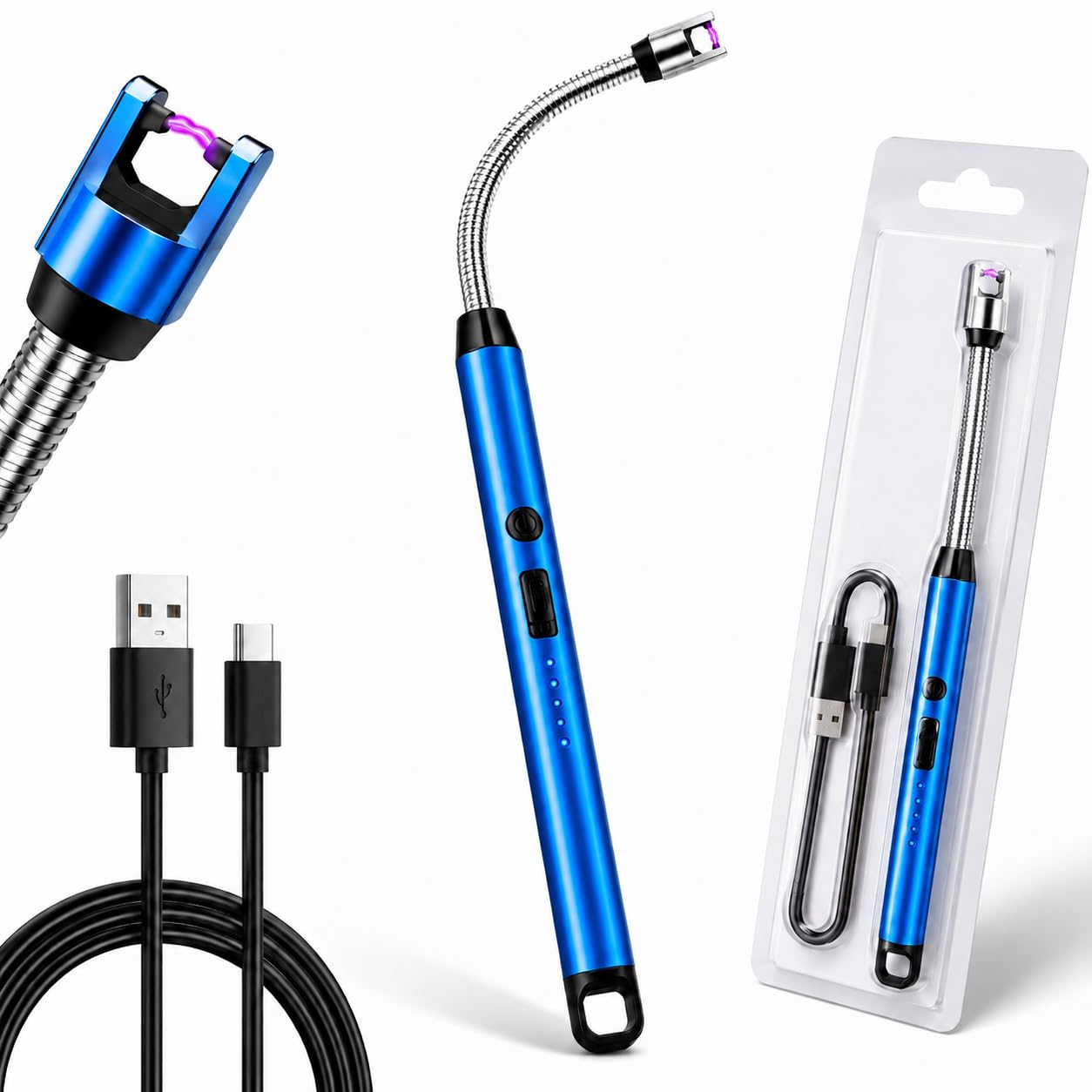 Electric USB Rechargeable Arc Lighter | USB Rechargeable, Windproof, 360° Flexible Neck Lighter-picture-10
