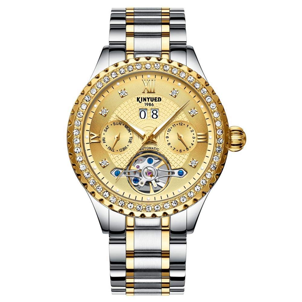 Men's Watches,Fully Automatic Hollowed Out Dobby Flywheel Night Light Waterproof Mechanical Watch