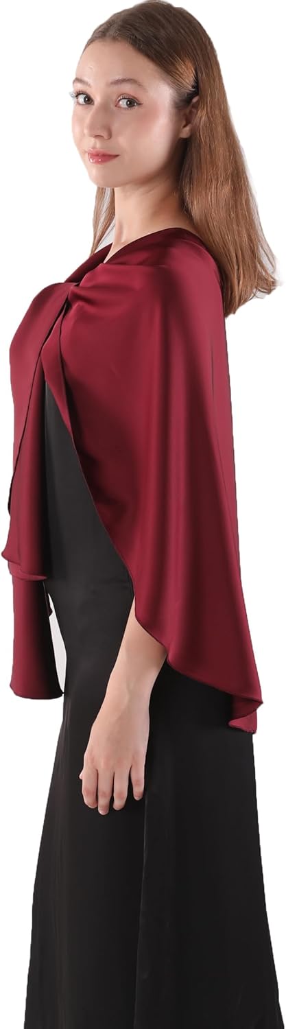 Women's Shawls and Wraps for Evening Dresses Elegant Stain Wraps Wedding Party Scarf Bridal Scarves Cover Up - Image 2