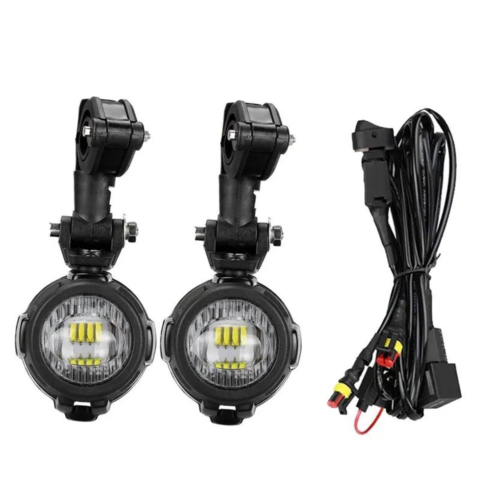 Moto Fari Stradali Spot Light Beam Per Moto Fendinebbia Faro Anteriore LED 4000Lm 12V 100W Impermeabile 2 Pezzi Luci Ausiliarie Di Guida Universali