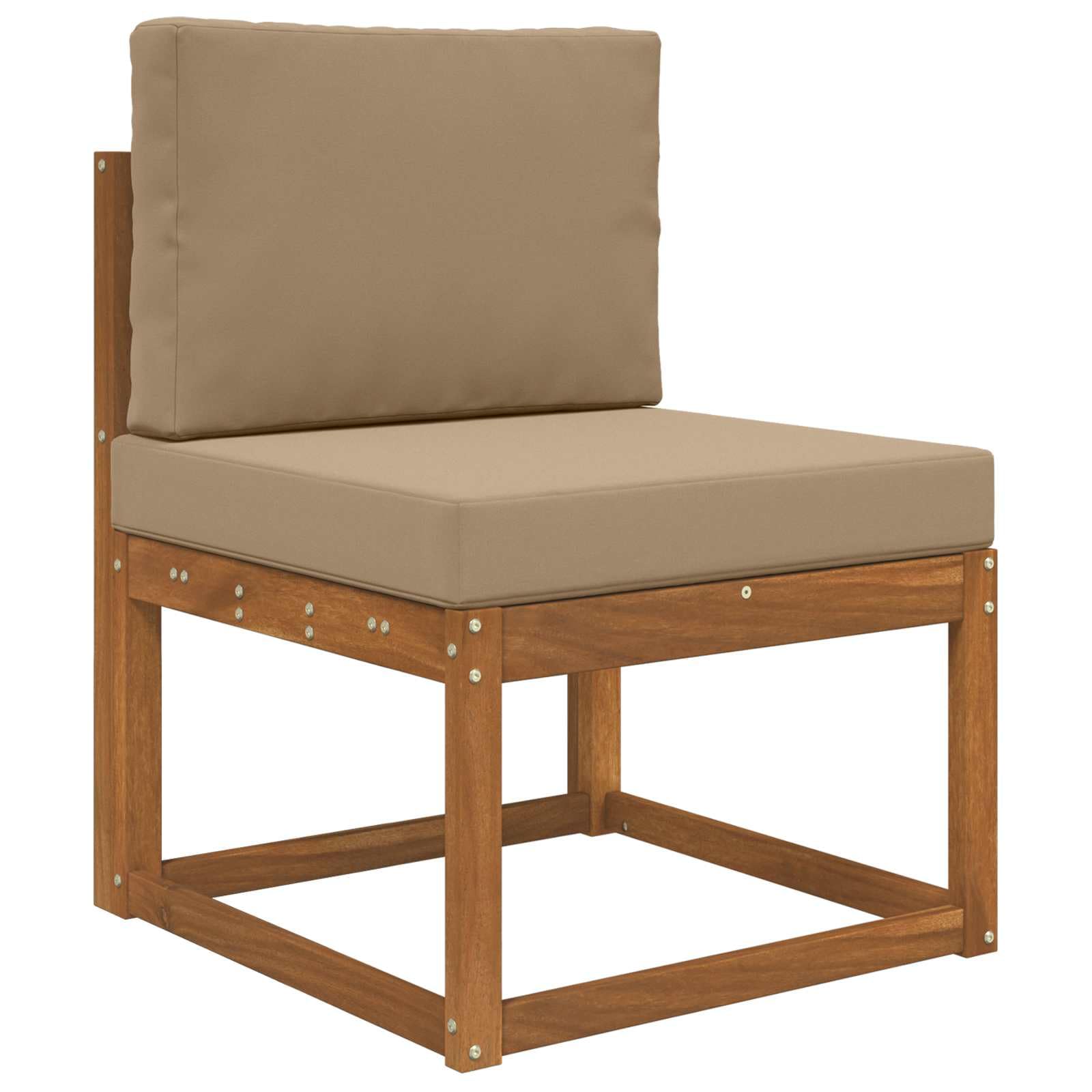 vidaXL Cojín para sofá de Exterior 2 pcs Taupé Poliéster, Cojín Sofá Moderno Exterior, Espuma Resistente, Poliéster Que No Se Desvanece, Asiento Decorativo para el Hogar