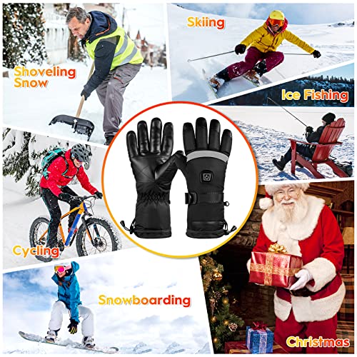 Rechargeable Electric Heated Warmed Gloves: 5000mAh Men Women Battery Powered Heating Gloves with Touchscreen Waterproof… - Image 7