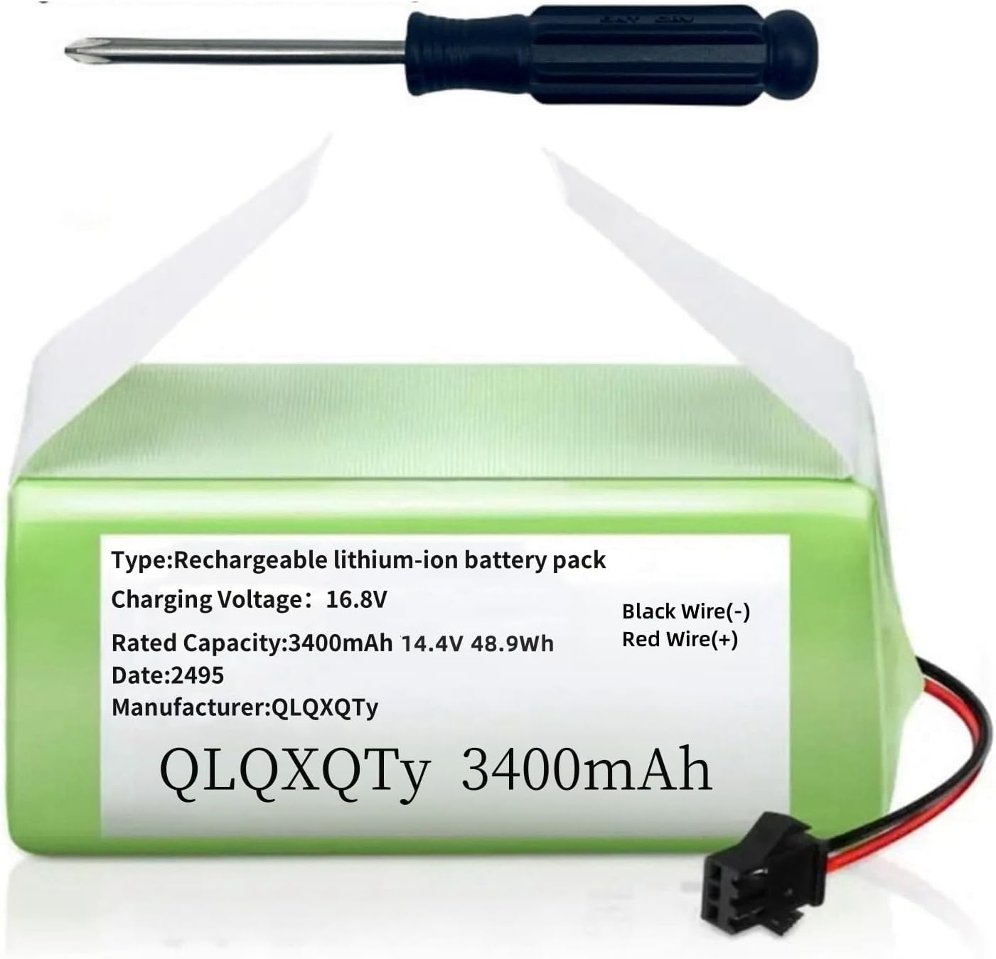 3400mAh Replacement Battery 14.4V for Eufy RoboVac 11, 11S, 30, 30C, 15C, 15T, 12, 35C, 15C MAX, for Ecovacs Deebot N79S, 500, N79, DN622 Vacuum Cleaners