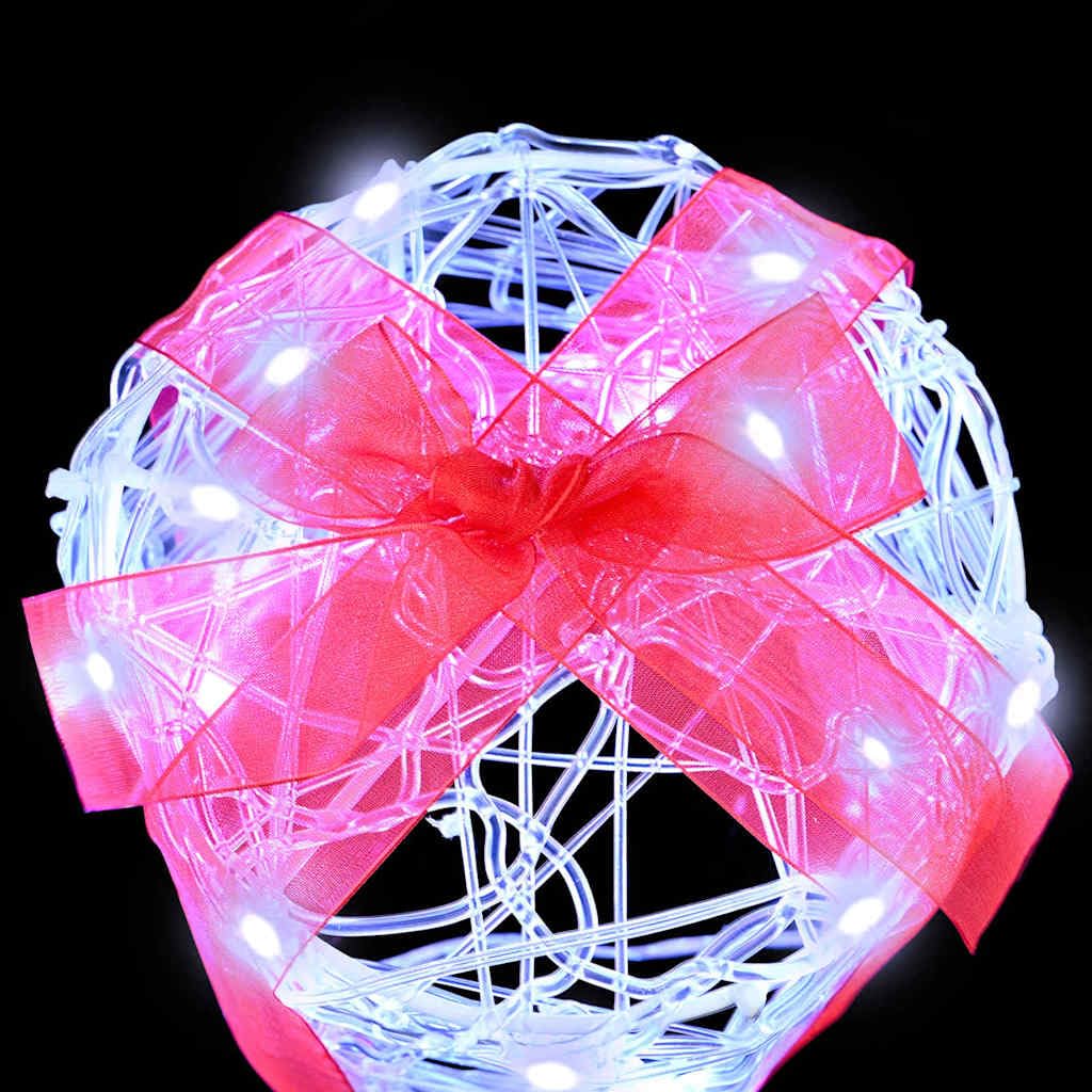 Caja de regalo decorativa Juego de 3 unidades de acrílico blanco frío con luces LED para Navidad festiva, elegante, duradero, versátil, ideal para salas de estar, oficinas, decoraciones