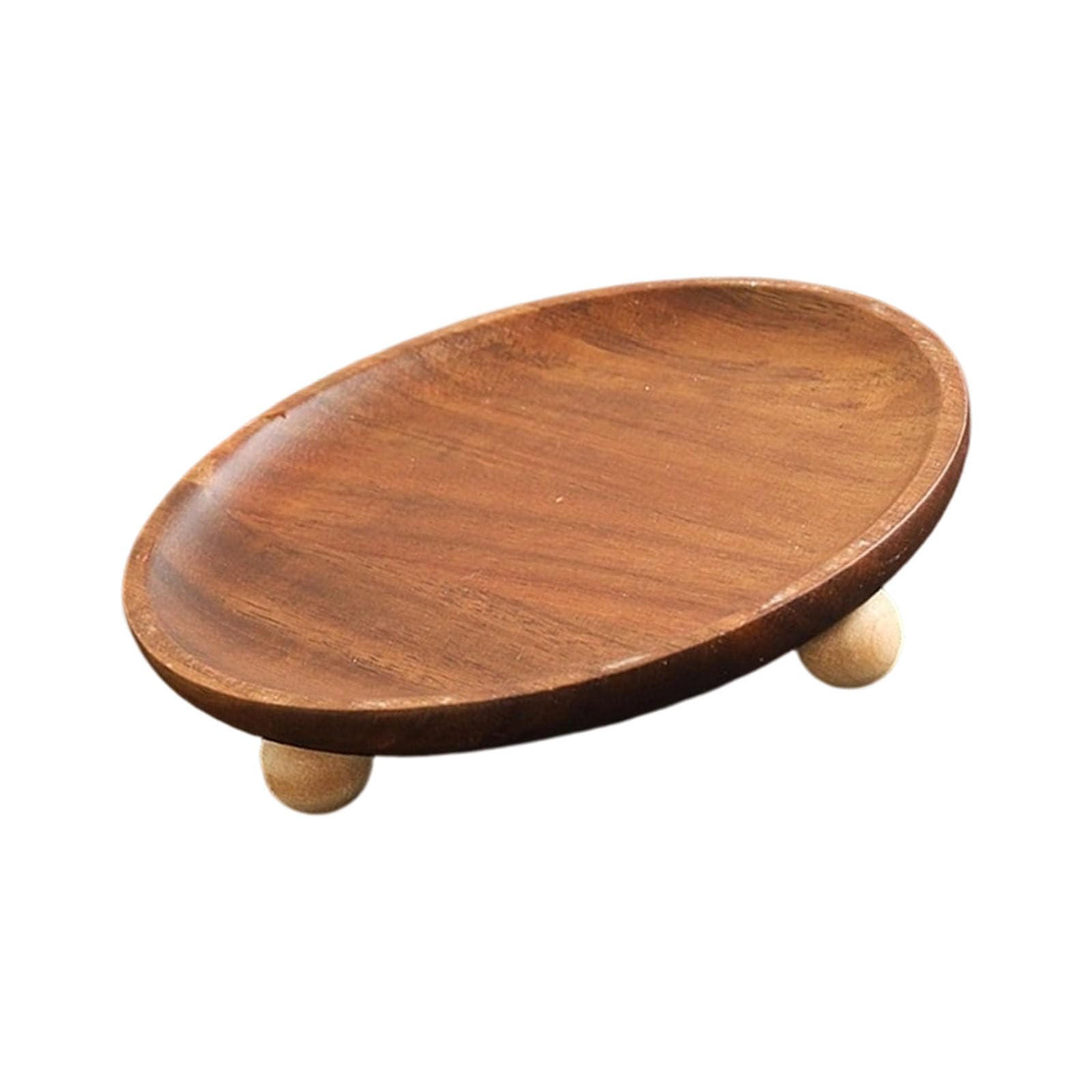 JSGHGDF Sturdy Wood High Foot Decorative Tray Multipurpose Organizers Rural Wooden Serving Tray for Home and Offices Essential Wooden Serving