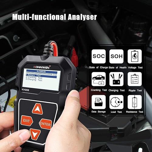 Miniatura 7 de Escáner KW310 OBD2 + probador de batería de coche KW208