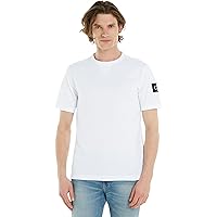 Calvin Klein Uomo T-Shirt Maniche Corte Regular Tee con Etichetta con Logo