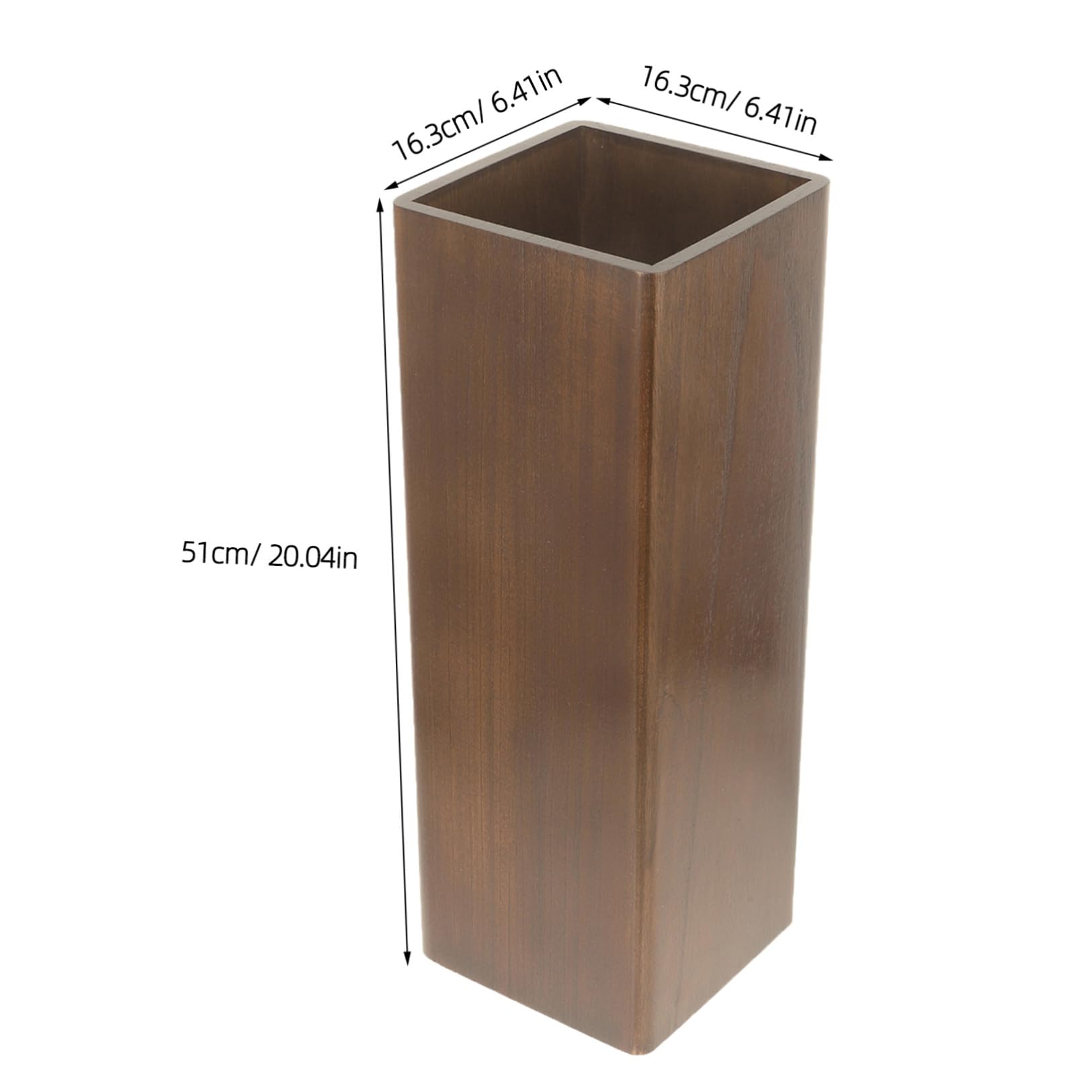 Umbrella Stand For Entryway, Floor Umbrella Holder in Legno Massello, 17,5x17,5x50 Cm, Organizer Salvaspazio per Ingresso Casa e Hotel