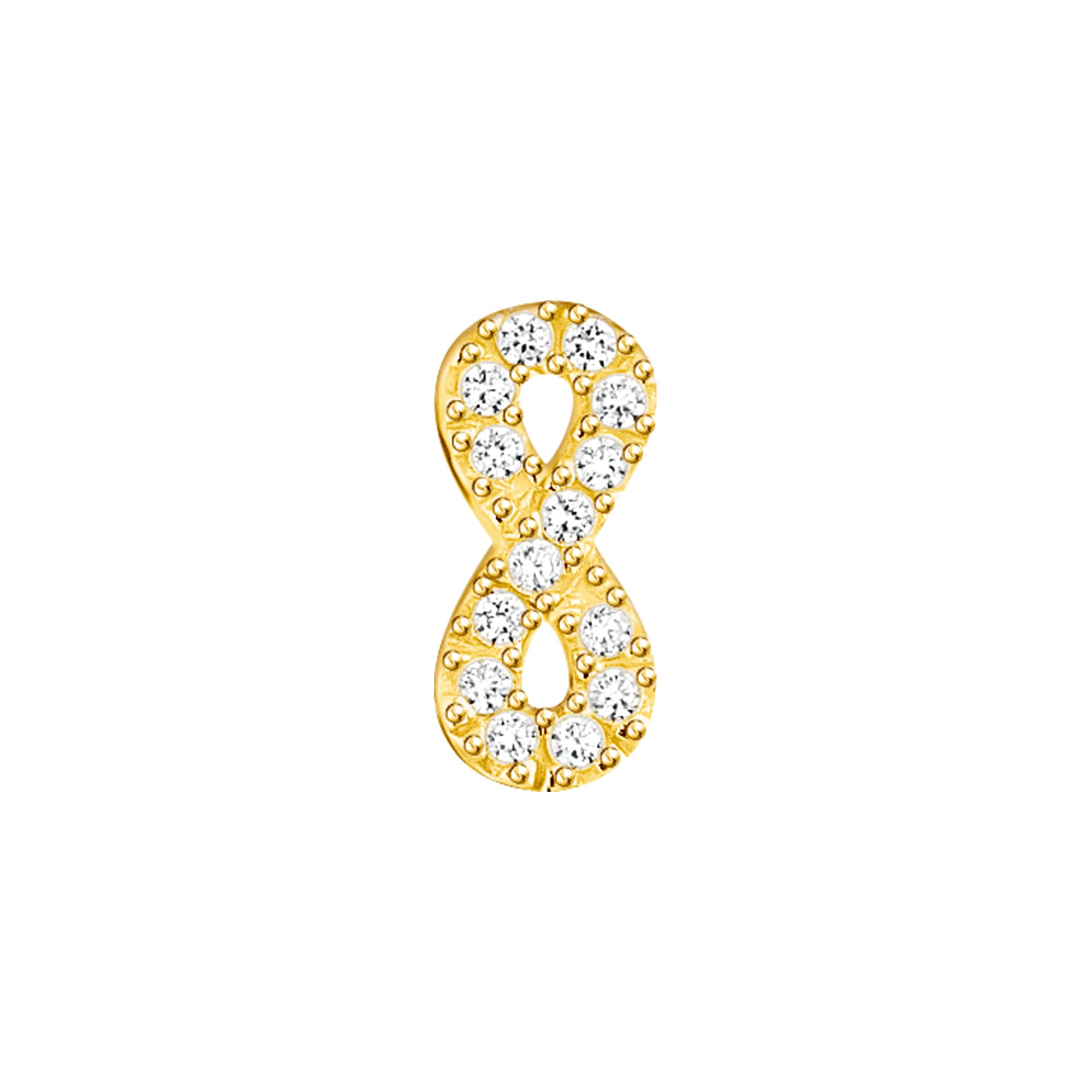 THOMAS SABO Single ear stud infinity gold 925 Sterling Silver, 18k Yellow Gold Plating
