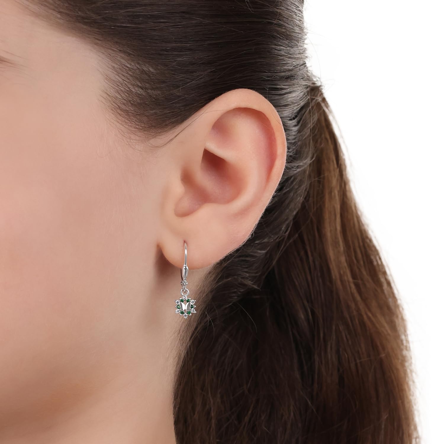 Prinzessin Lillifee Ohrringe 925 Sterling Silber Mädchen Kinder Ohrschmuck, mit Zirkonia synth., Schmetterling, Kommt in Schmuck Geschenk Box