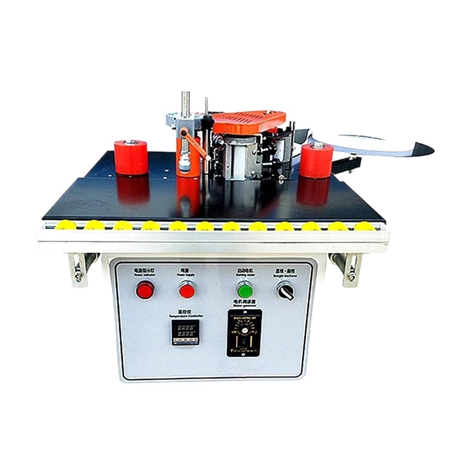 Portable Edge Banding Machine Wood PVC Two-Sided Gluing Bander Woodworking Tool 1200W Double Side Factory Supply Speed and Efficiency Improvement(TS500)