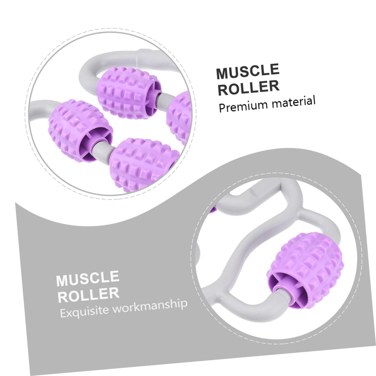 Rullo Massaggiatore per Gambe, Massaggiatore Manuale in Abs, 2 Pezzi, per Uso Domestico, Aiuta a Rilassare i Muscoli e Favorire la Circolazione