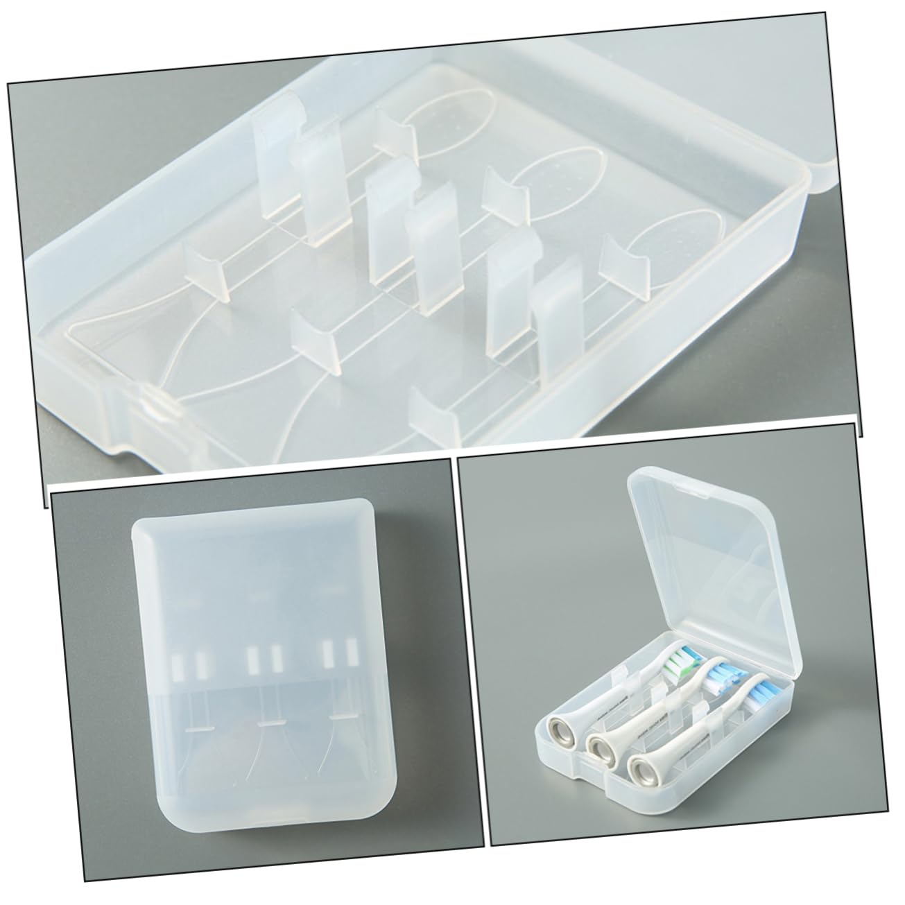 Baluue 4 Sätze Für Zahnbürstenköpfe Tragbares Etui Für Den Bürstenkopf Kleines Etui Für Bürstenköpfe Reiseversorgung Kleiner Fall Reisezubehör Plastik 4 Stück * 4