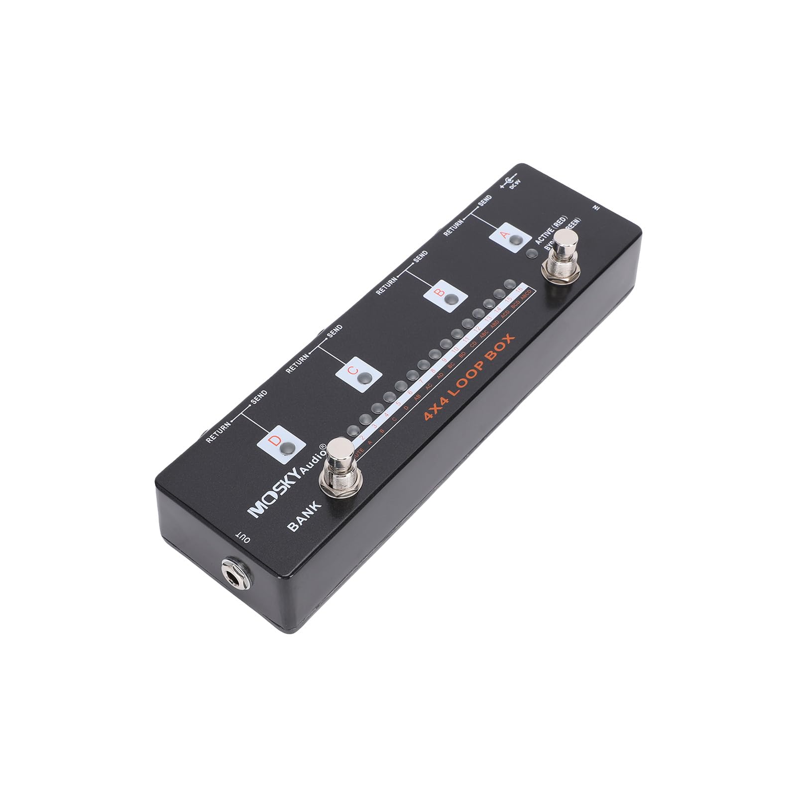 Bediffer Pedale Effetti per Chitarra Loop Box Compatto con 16 Preset Programmabili per Performance di Chitarra Elettrica - Nero 9" X 2,3" X 2,7"