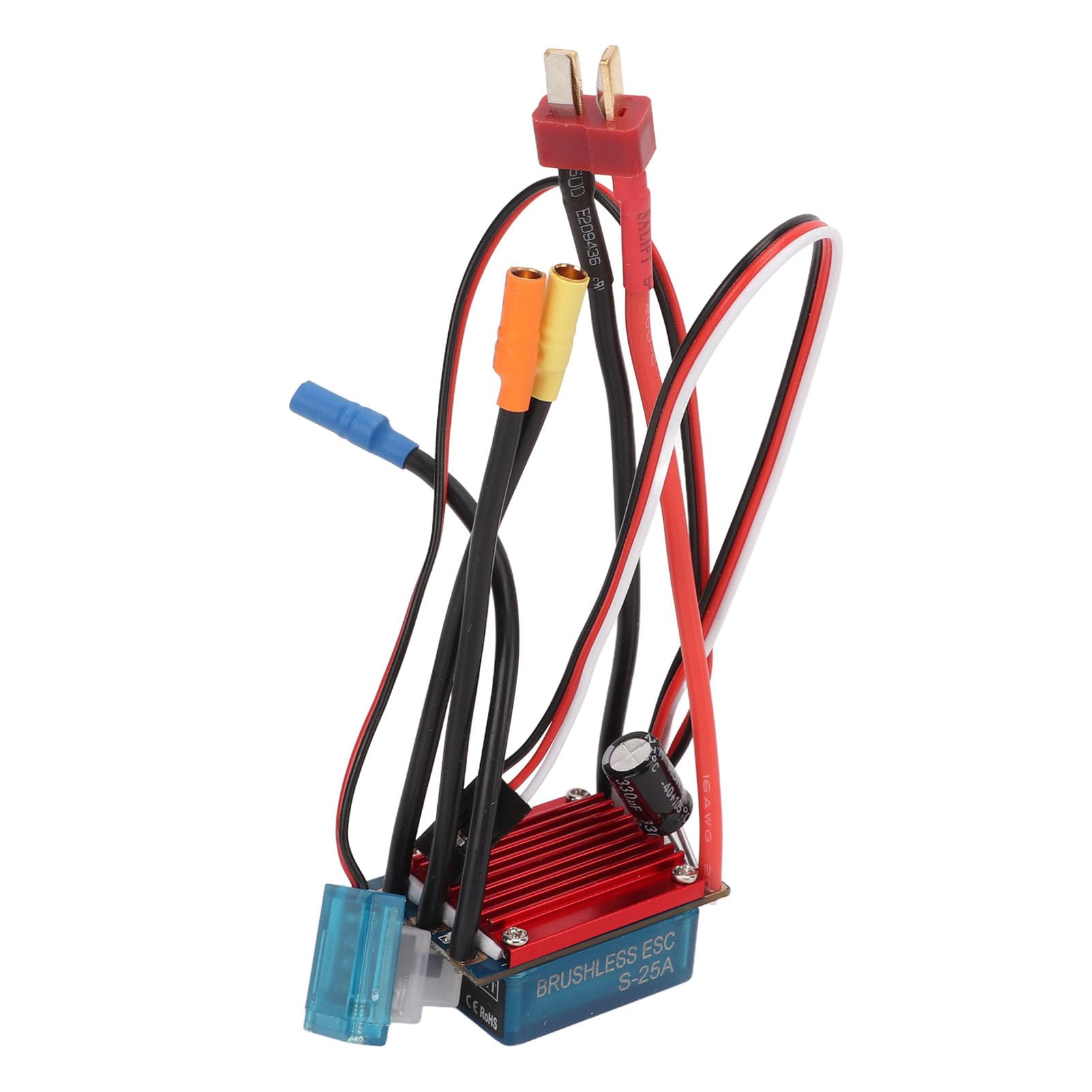 4800KV Brushless Motor 25A ESC Combo mit 2,2 kg Metallzahnrad - Servo, CNC - Aluminiumgehäuse, für 1/16 und 1/18 RC - Auto, inkl. Programmierkarte