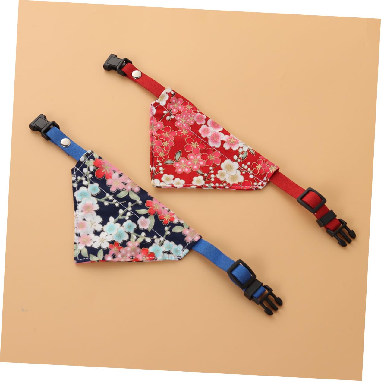 Kisangel 6pièces Collier Bandana pour Chien De Motif Floral Élégant Accessoires Animaliers Réglables Et Confortables