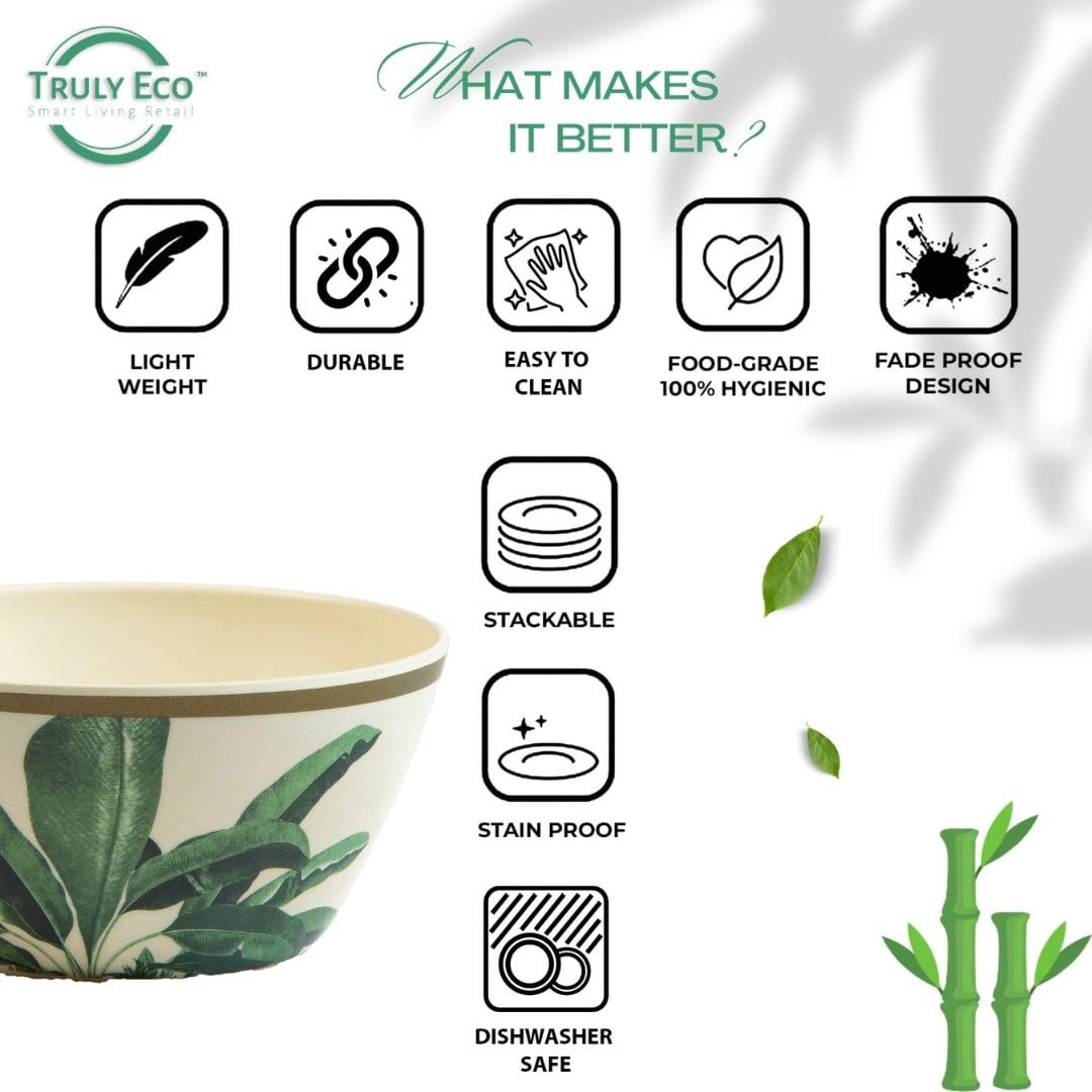Truly Eco Bamboo Bowl - Sustainable & Durable -5