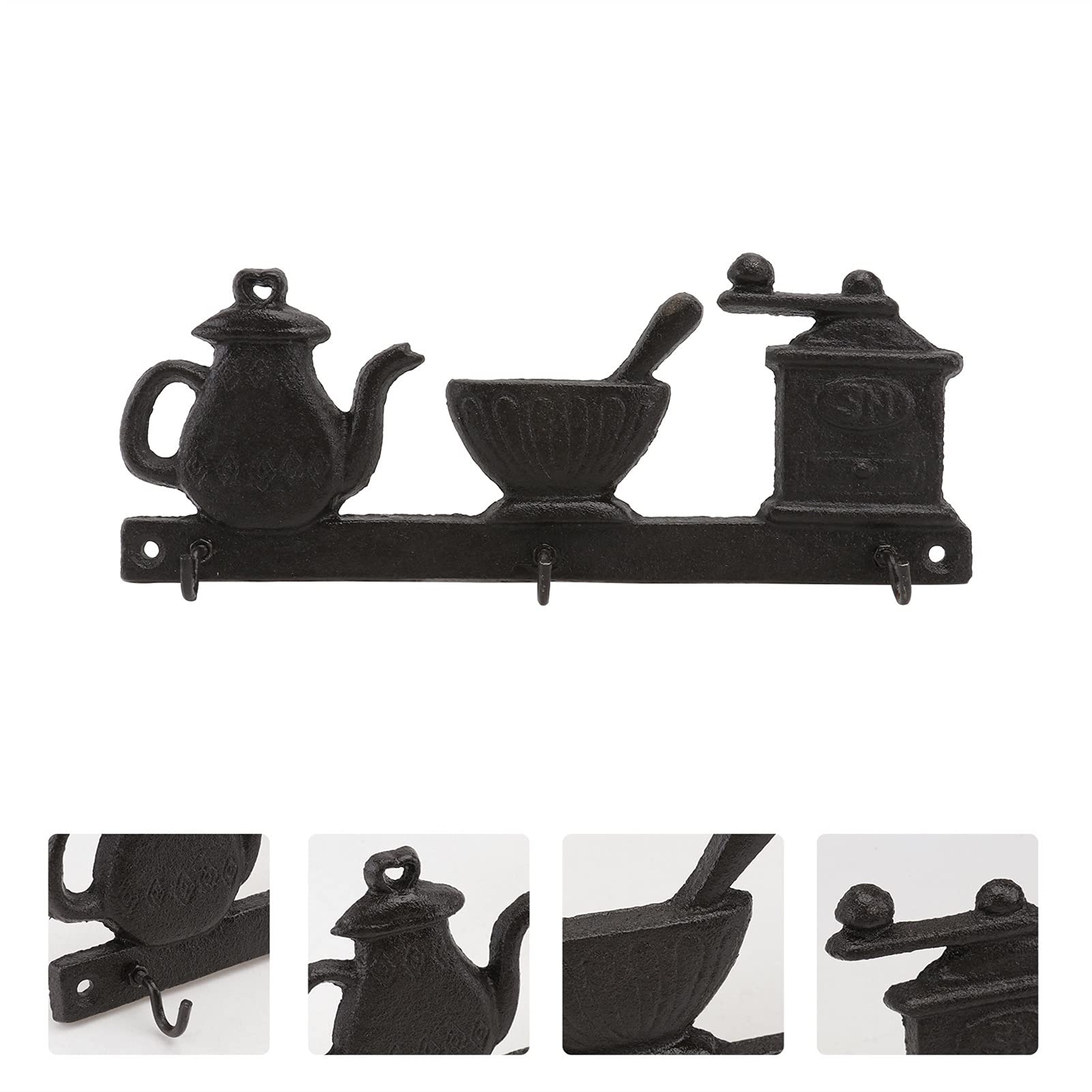 Wieszak ścienny na ubrania 1 PC Retro Czajnik Odzież Hak Wiszący Coat Rack Creative Iron Wall Hook (10.49x4.13x2.16inch) Haczyk do drzwi