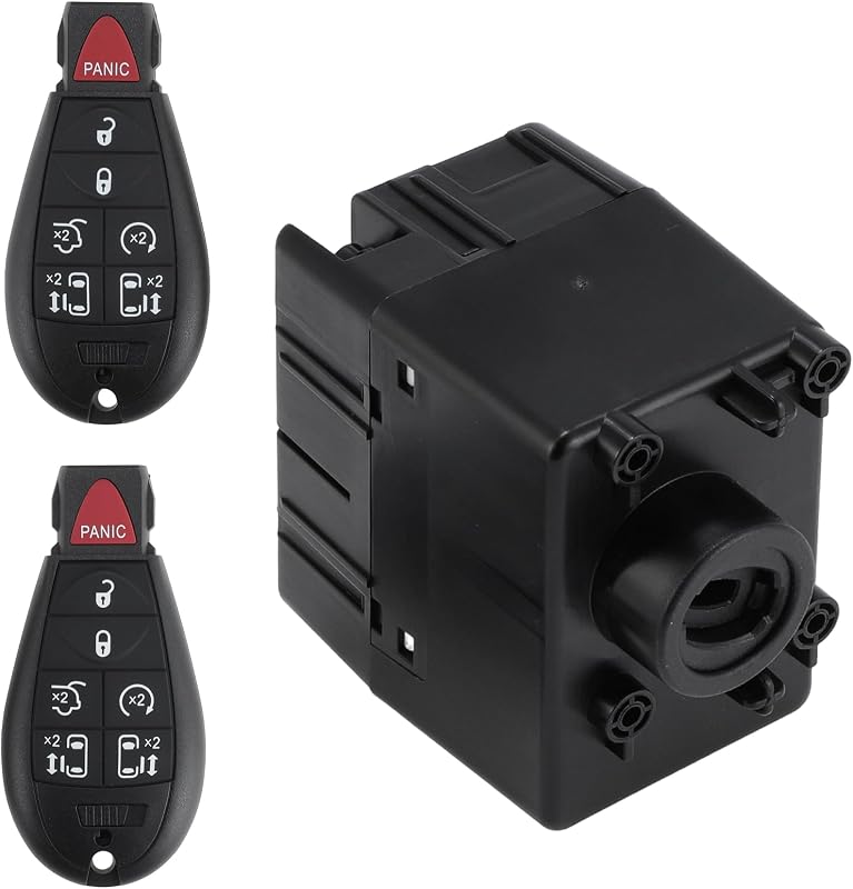 68105738AF Wireless Ignition Module Switch with Remote Key Fob for Dodge Challenger Durango Grand Caravan for Jeep Grand Cherokee for Ram C/V 1500 2500 3500 4500 5500 2011-2014