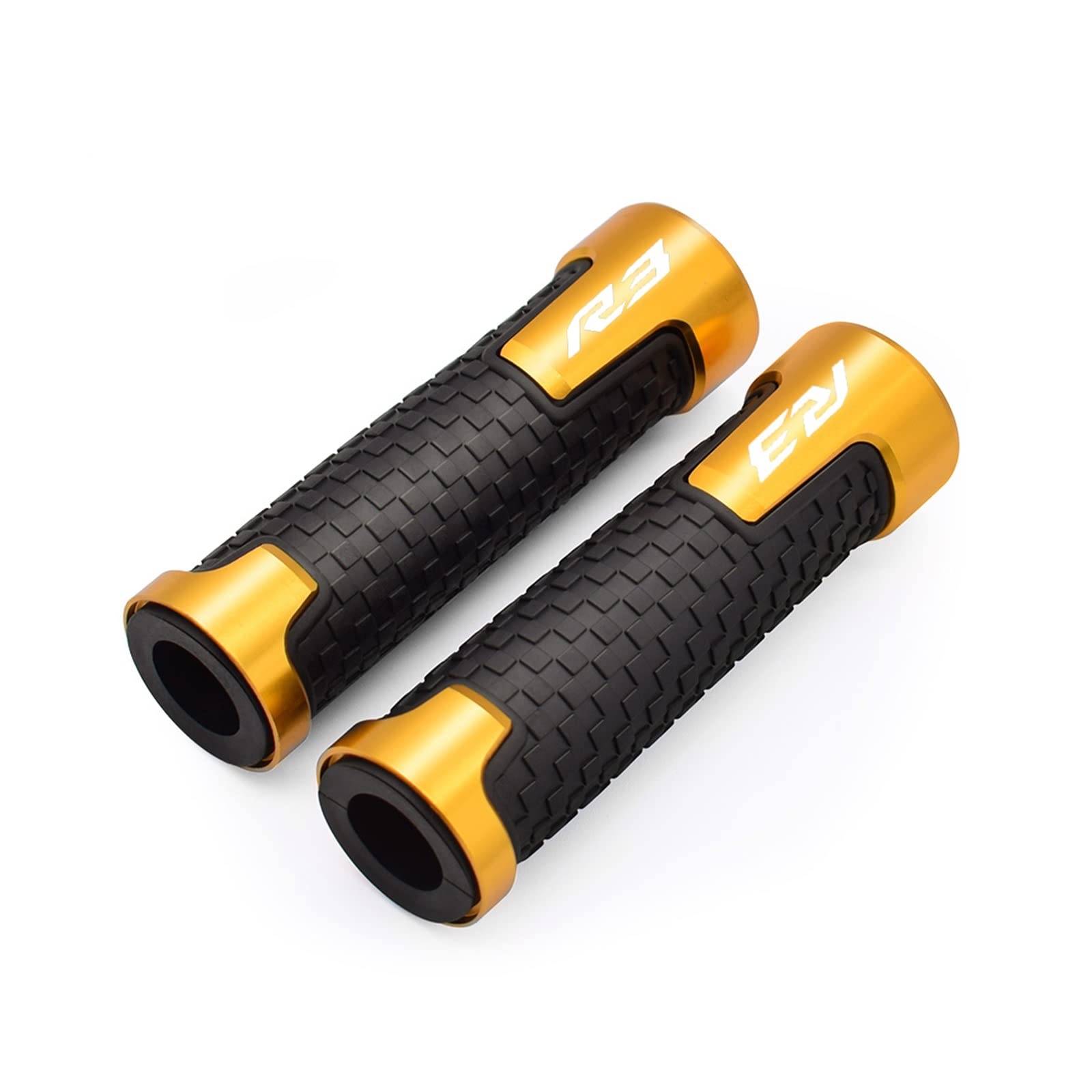 Motorbike Handlebar Grip For YAMAHA R3 YZFR3 YZF-R3 2015-2020 2019 2018 2017 2016 Motorbike 7/8 "22mm Universal Motorcycle Handle Handlebar Hand Bar Grip Handlebar Grip (Color : Gold)