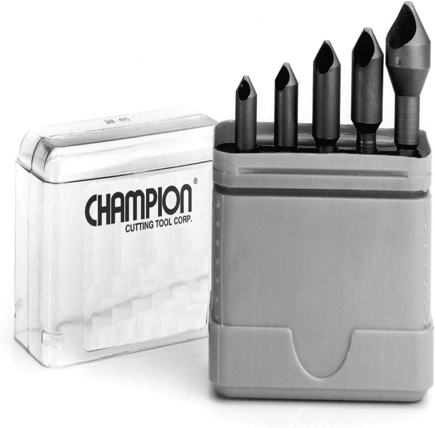 Champion CSK-SET-5 Zero Flute 82-Degree Countersink Set, 5-Piece