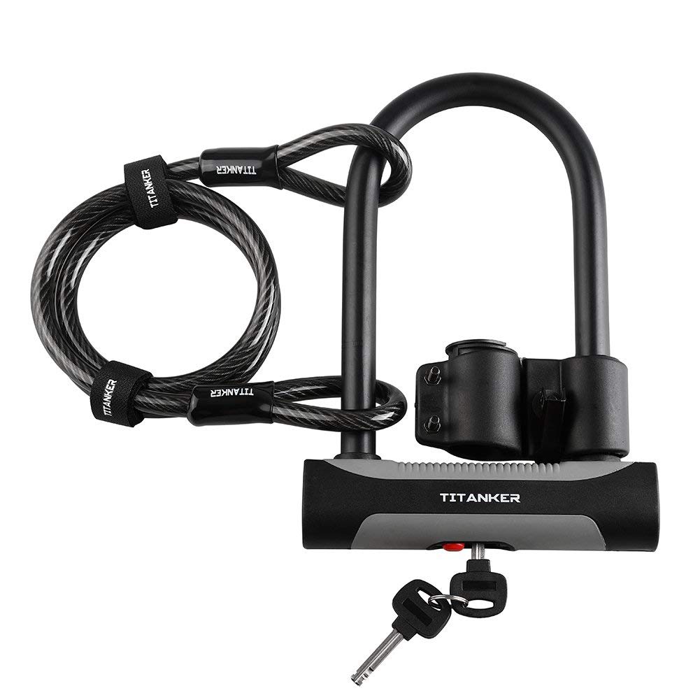 Titanker U Lock Bike Lock Heavy Duty Keys Bike U Shackle Secure Locks