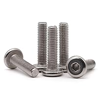 Vista 6 de 1/4-20 x 1-1/4" (30 PCS) Tornillo de cabeza plana de cabeza plana, 304 tornillos de unión de acero inoxidable 18-8, rosca completa, pernos