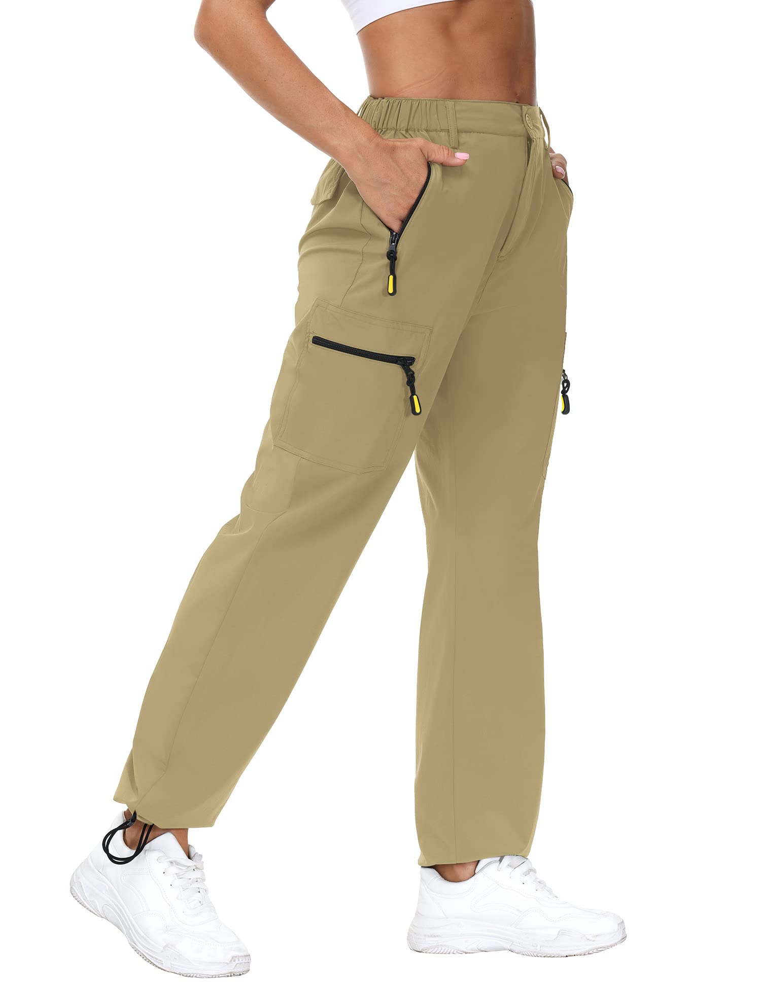 Rapbin Wanderhose Damen Cargohose 2026 Leichte Sommer Outdoorhose Schnelltrockend Atmungsaktiv Trekkinghose mit Taschen