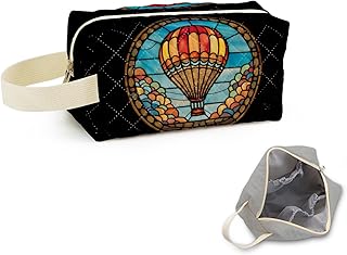 Bolsa de maquillaje acolchada con estampado d...