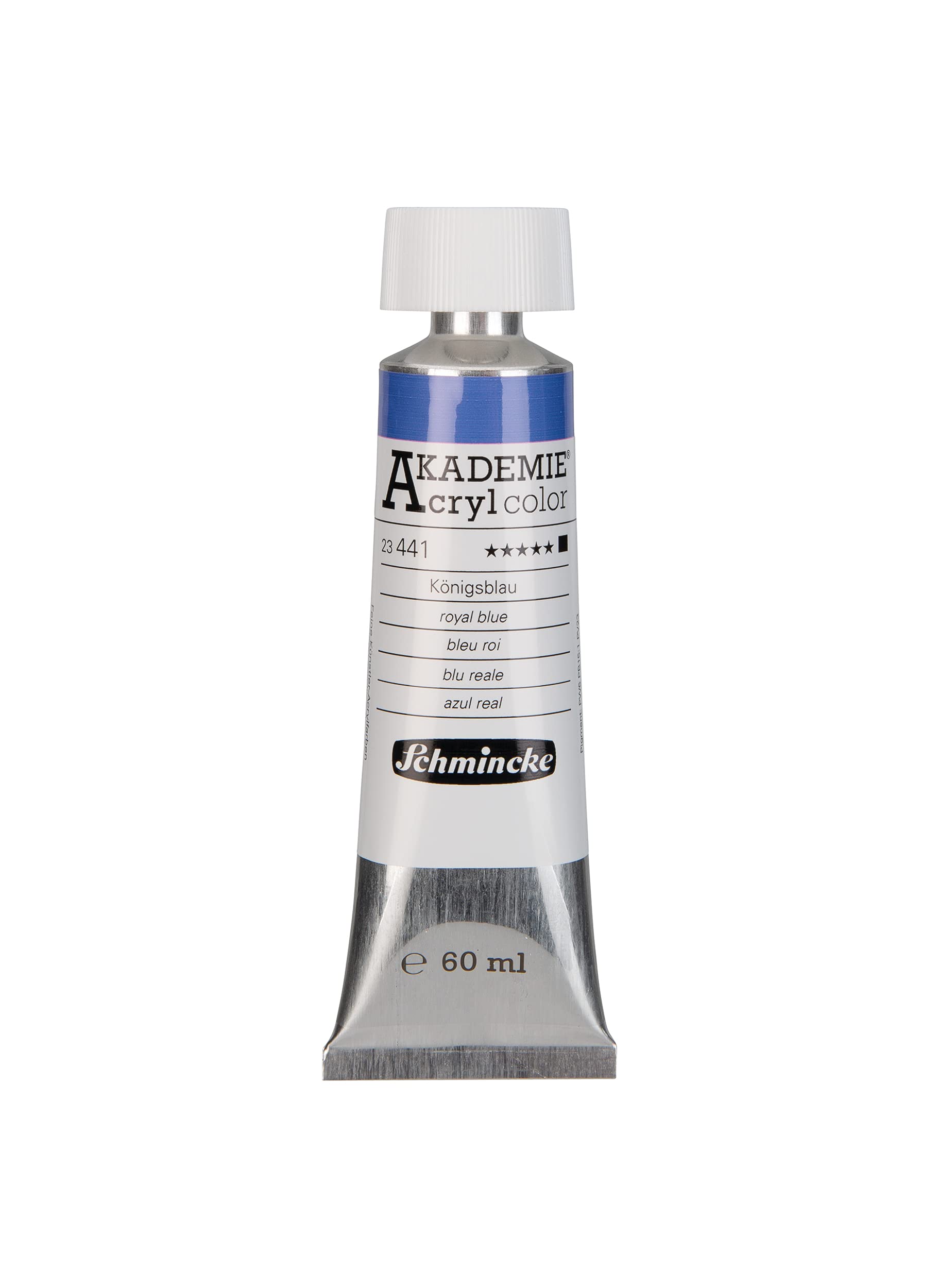 Schmincke - AKADEMIE Acryl color, Königsblau in 60 ml-Tube, 23441011, feine Künstler-Acrylfarbe, brillant, hoch lichtecht und kadmiumfrei, für Acrylmalerei, Mixed Media