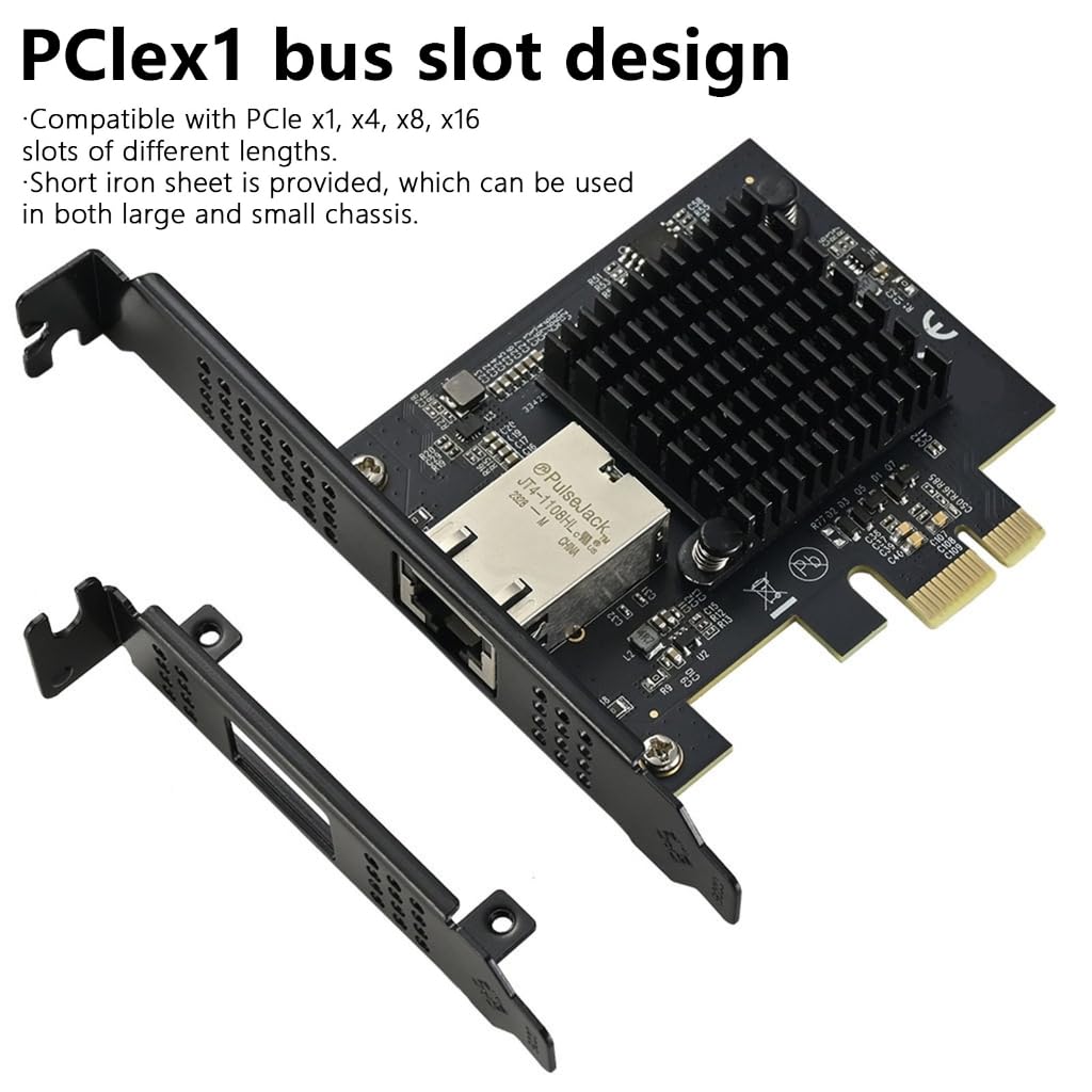 Carte réseau RJ45 à port unique PCIE X1 1G/2.5G/5G/10Gbps