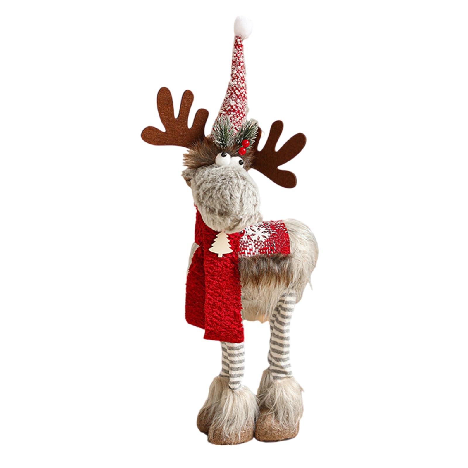 Msioytog Reindeer Christmas Decoration Reindeer Figure Sculpture Christmas Decoration for Window and Desktops Holiday Display Figurine