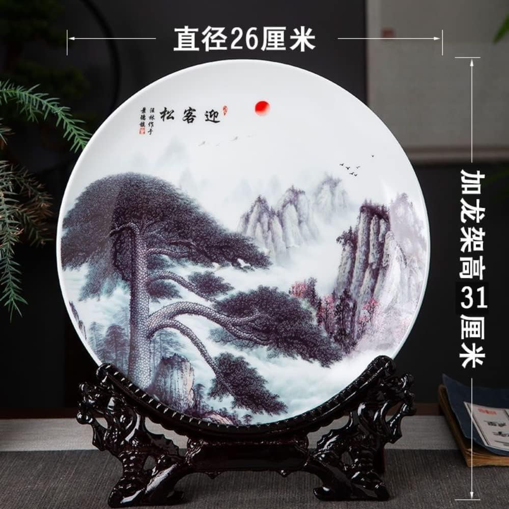 miska na klucze， 26cm Jingdezhen chińska ceramika talerz porcelanowy małe ozdoby dekoracja salonu w domu