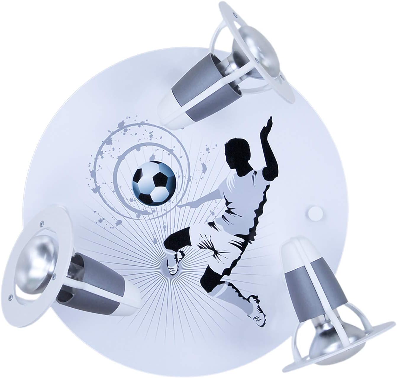 elobraFußballlampe Soccer White/Silver