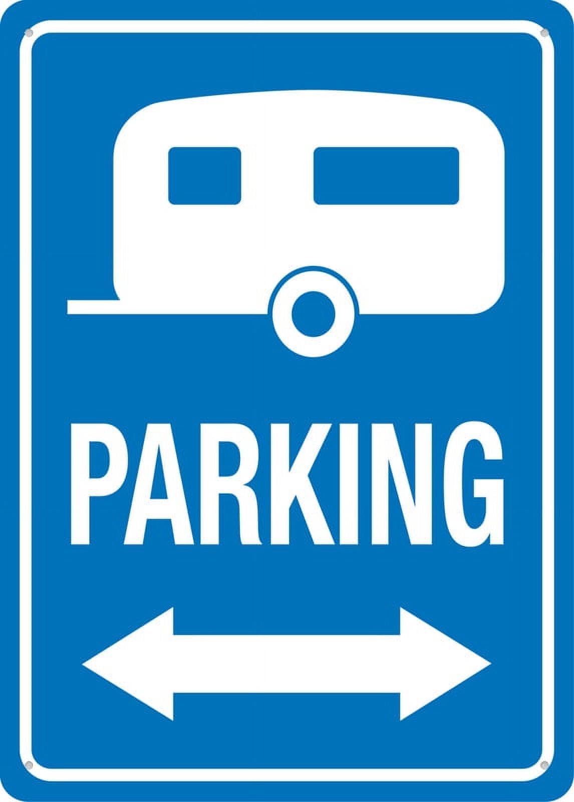 Peiyeety A02 Caravan Parking Two Way Arrow Sign For House 12X16 Inches Yard Sign, Premium Aluminum, Sun-Proof, Rust-Free