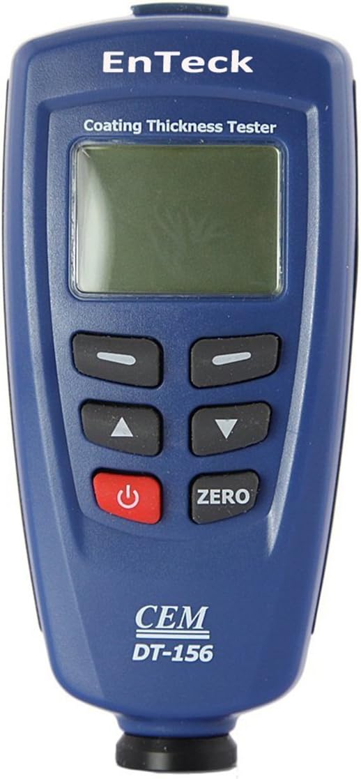 EnTeck CEM DT-156 Paint Coating Thickness Gauge Tester Integrated F/NF Probes 1250 um For Paint Shops, Chemical, Automobile, Shipbuilding, Aircraft Industries and Light and Heavy Engineering