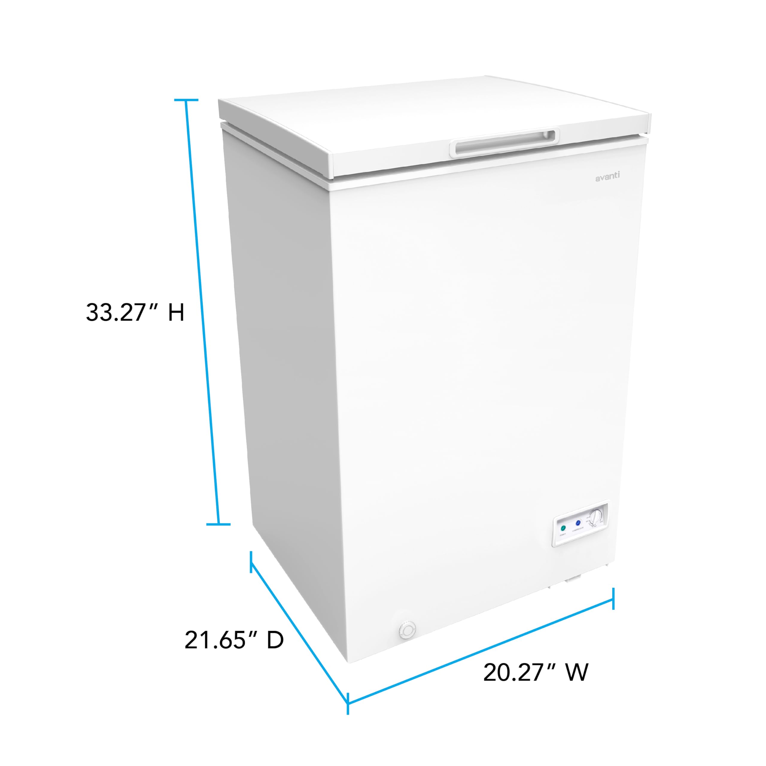 Avanti 2.5 Cu. Ft. Freezer Chest, In White (Cf24q0w) on Fridge.com - View 5