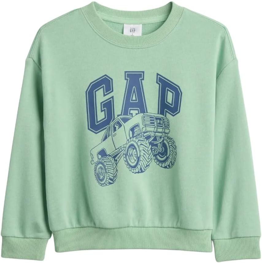 GAP baby-boys French Terry Logo Crew Sweatshirt