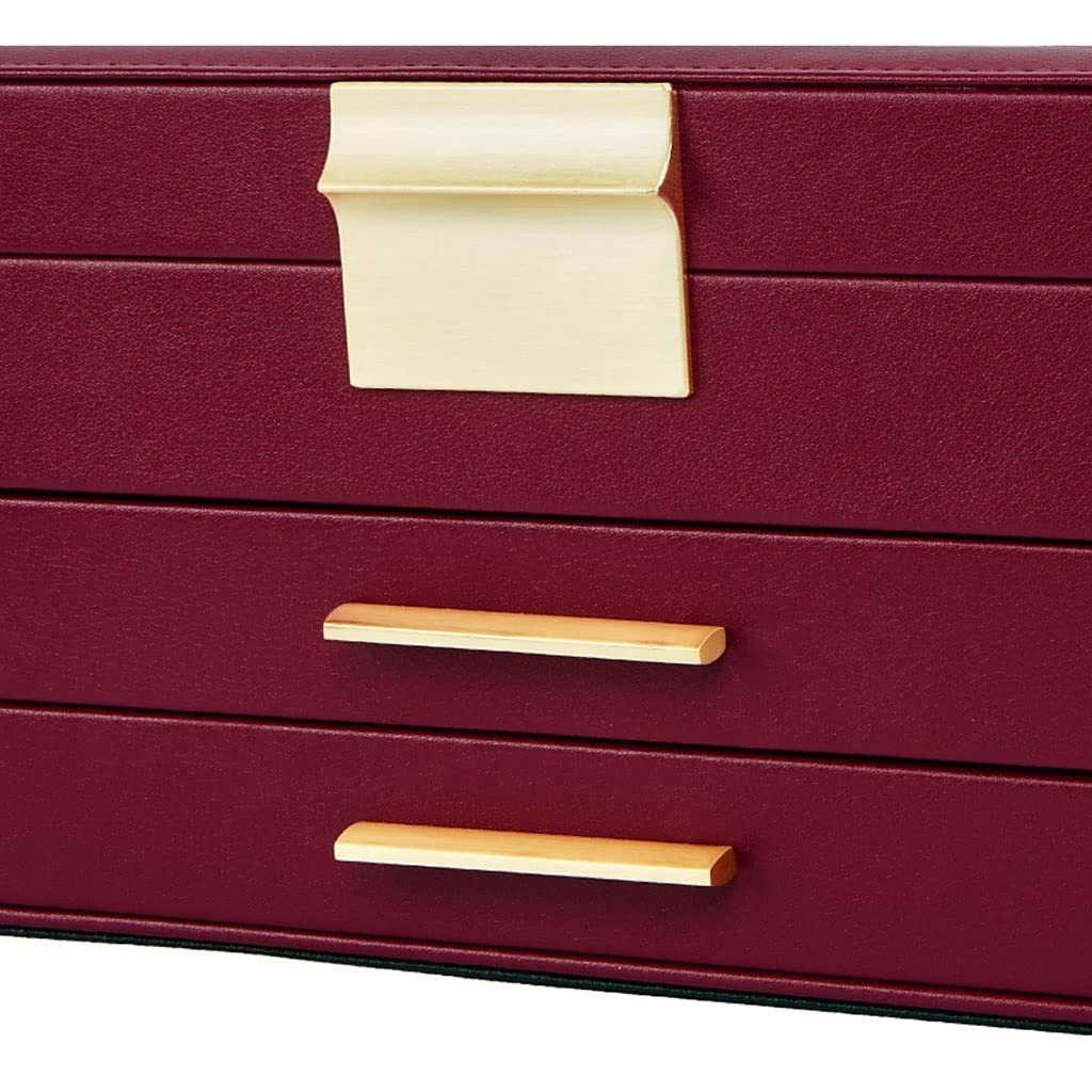 Jewelry Boxes Drawer Type Jewelry Box Storage Box Cosmetic Box Ring Earring Necklace Bracelet Watch Small Jewelry Three Layer