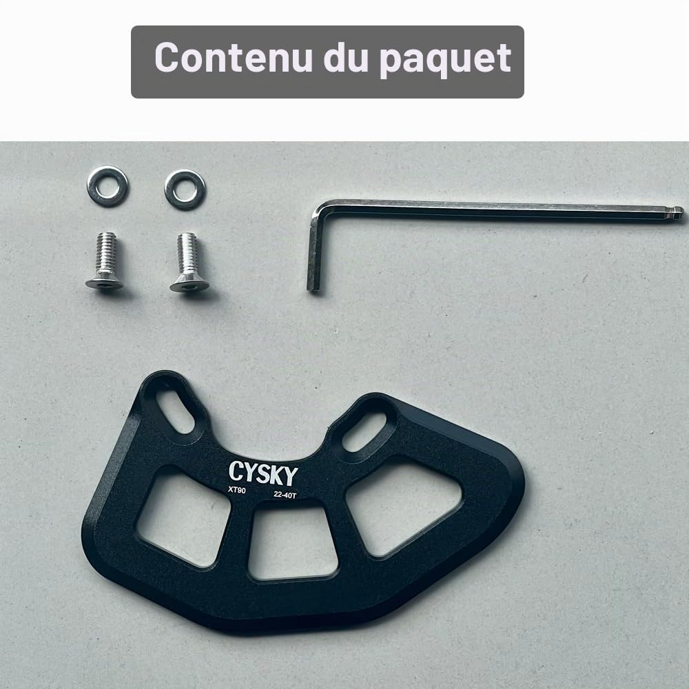 CYSKY Alliage VTT Bash Guard, ISCG05 Protection de Chaîne Vélo pour Plateaux 22T-40T, Protection de Chaîne VTT, Chaîne BMX
