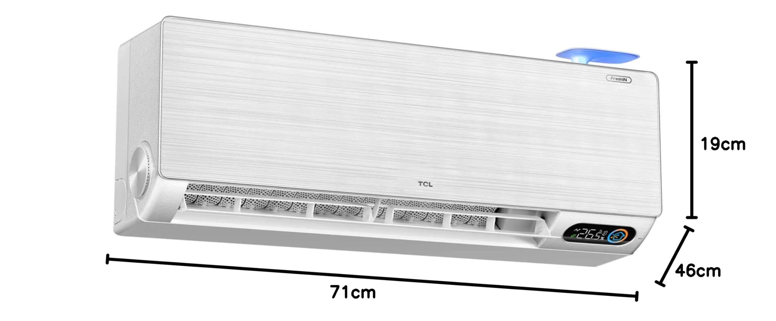 TCL Aire acondicionado Split FreshIN 12000 BTU con filtro QuadruPuri y flujo de aire de 360°, sistema de filtrado y autolimpieza, WIFI, aplicación y control
