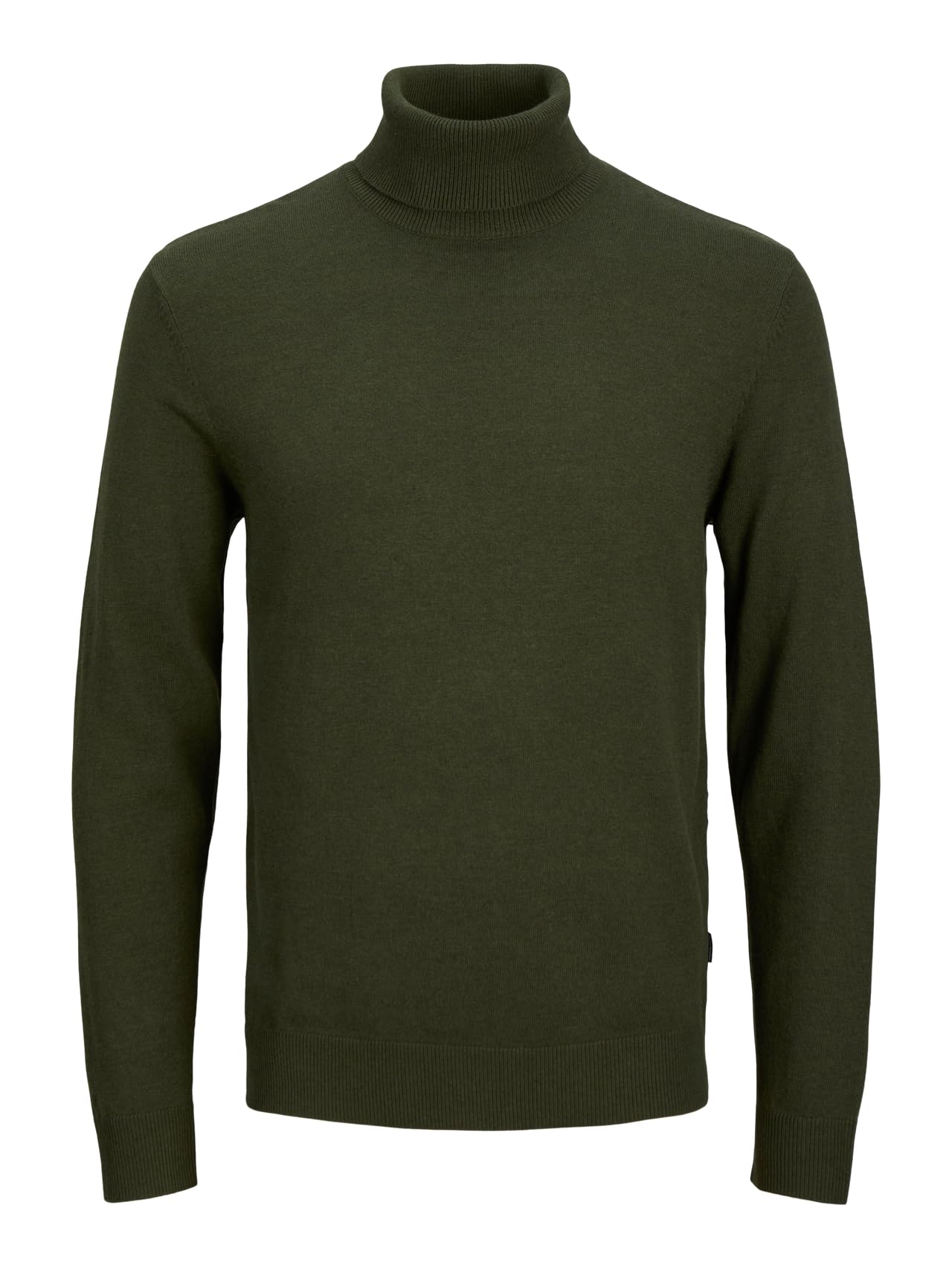 JACK & JONES Mens Knit Roll Jumper Kombu Green L