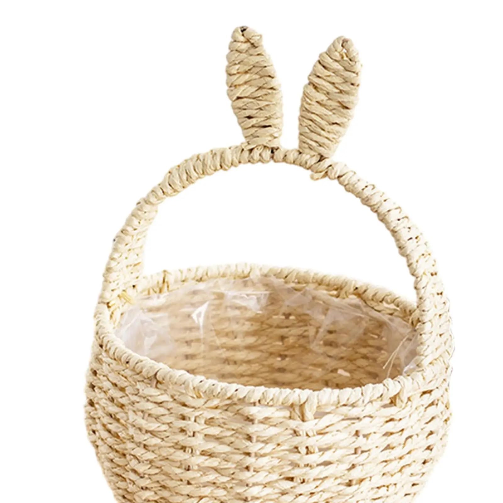 kosz na jajka. Kosz do przechowywania jajek wielkanocnych, słodyczy, dekoracji, uroczy, uniwersalny, 7x11 cali, na przyjęcia wielkanocne(Paper Rope)