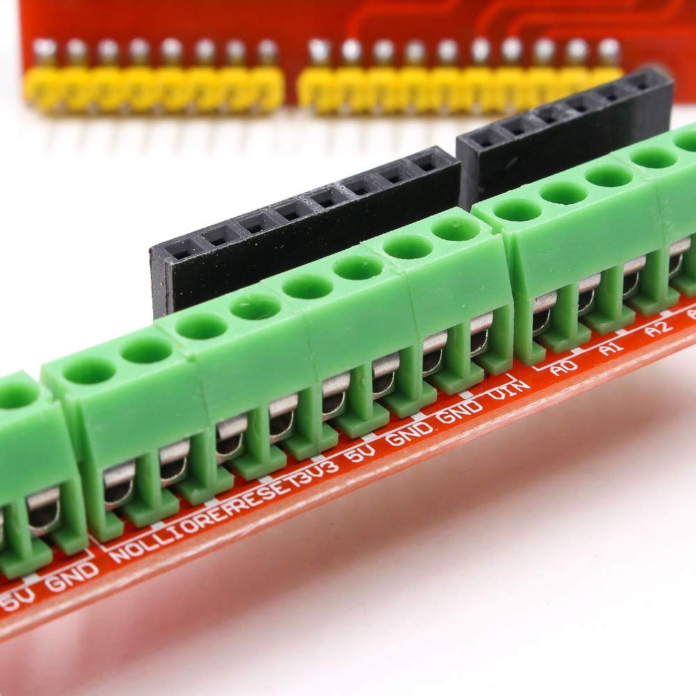 2PACK Screw Shield V2 Terminal de Placa de expansión Compatible con para Arduino UNO R3 con Cable Dupont Hembra a Macho