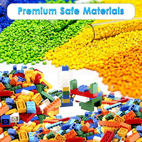 Mattoni-da-Costruzione-1000-Pezzi-Mattoncini-da-Costruzione-Classici-per-Bambini-dai-3-Anni-in-su-Colori-Casuali-8-Forme-con-Scatola-di-Immagazzinaggio-Compatibili-con-Tutte-le-Principali-March