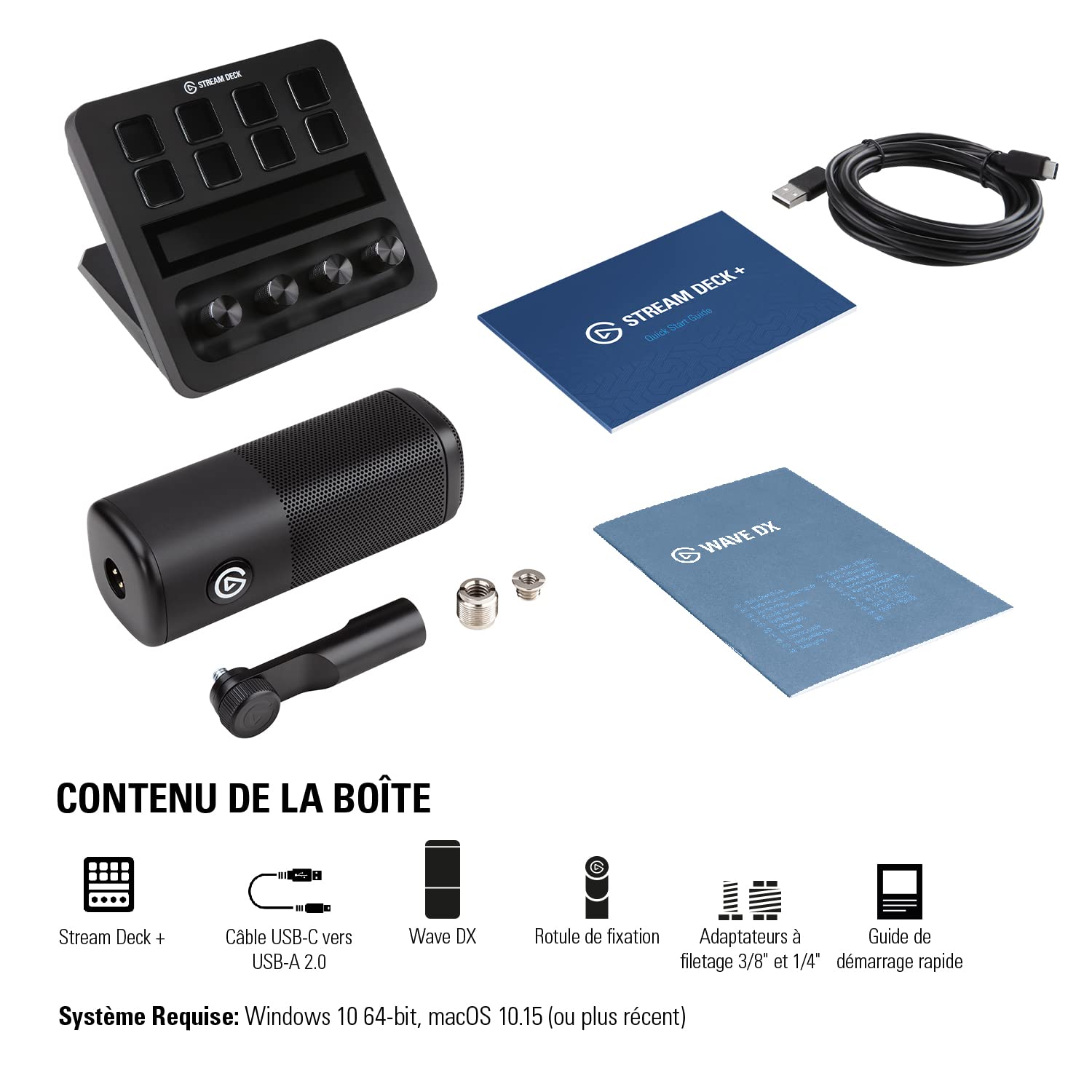 Elgato Pack Mixage Audio - console de mixage, interface de studio, Micro XLR dynamique pour podcast, créateurs de contenus, streaming, gaming, ruban tactile, boutons et touches LCD, compatible PC/Mac