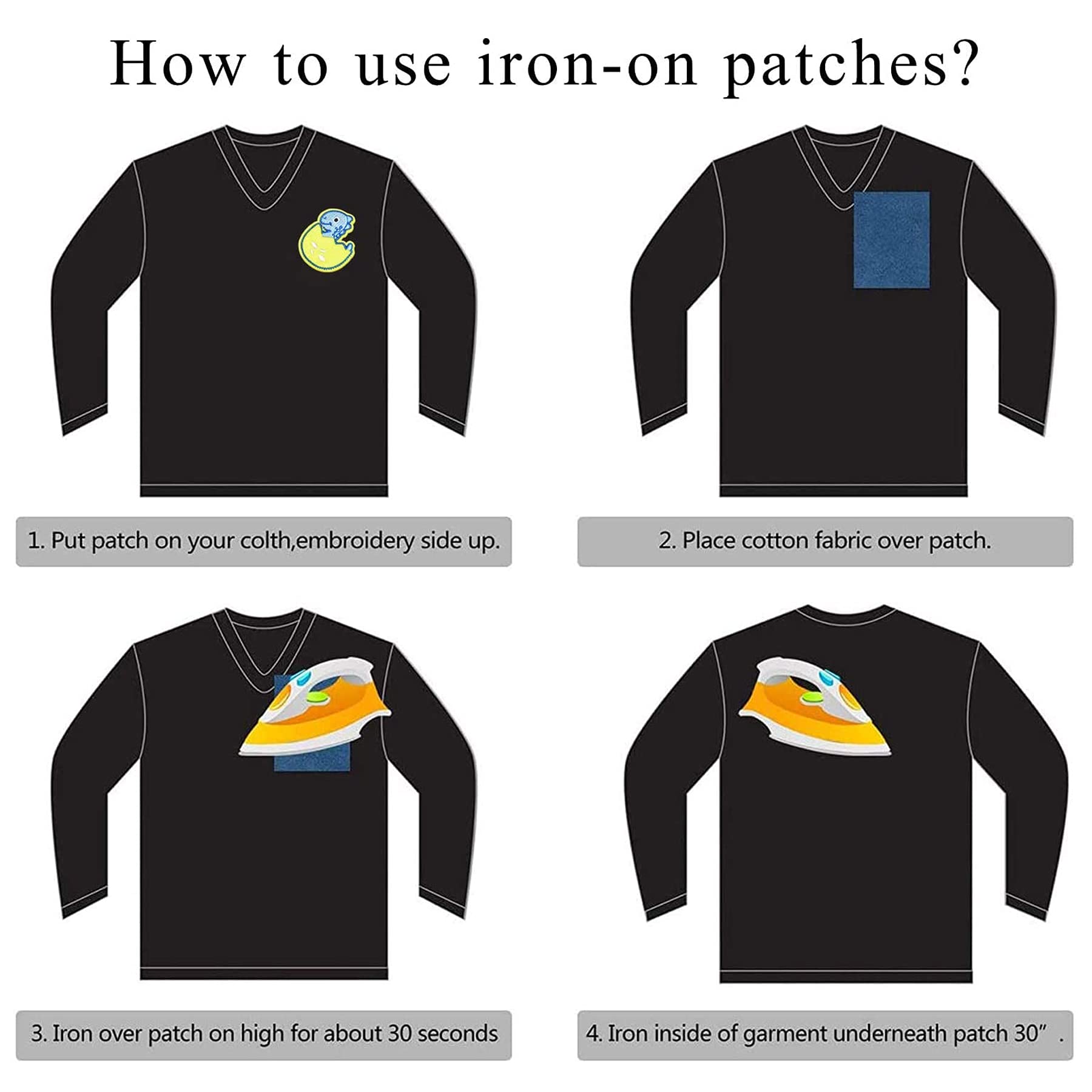 Applique Patches Kit,Toppe termoadesive,applicazioni termoadesive